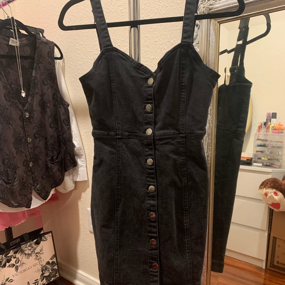 Denim black dress:)